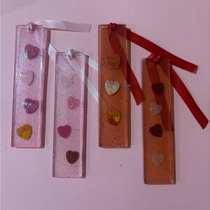 Heart Design Bookmark - Pink and Red
